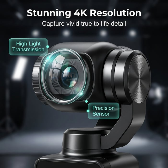 AI Pocket Camera with 180° Rotating Lens