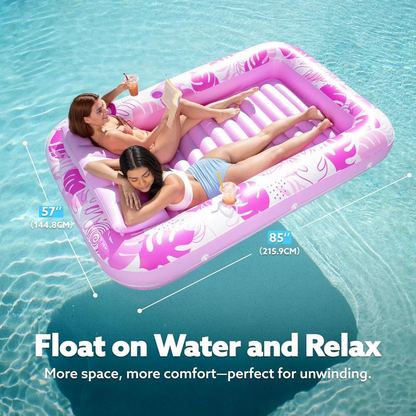 The VIRAL inflatable tanning pool lounge