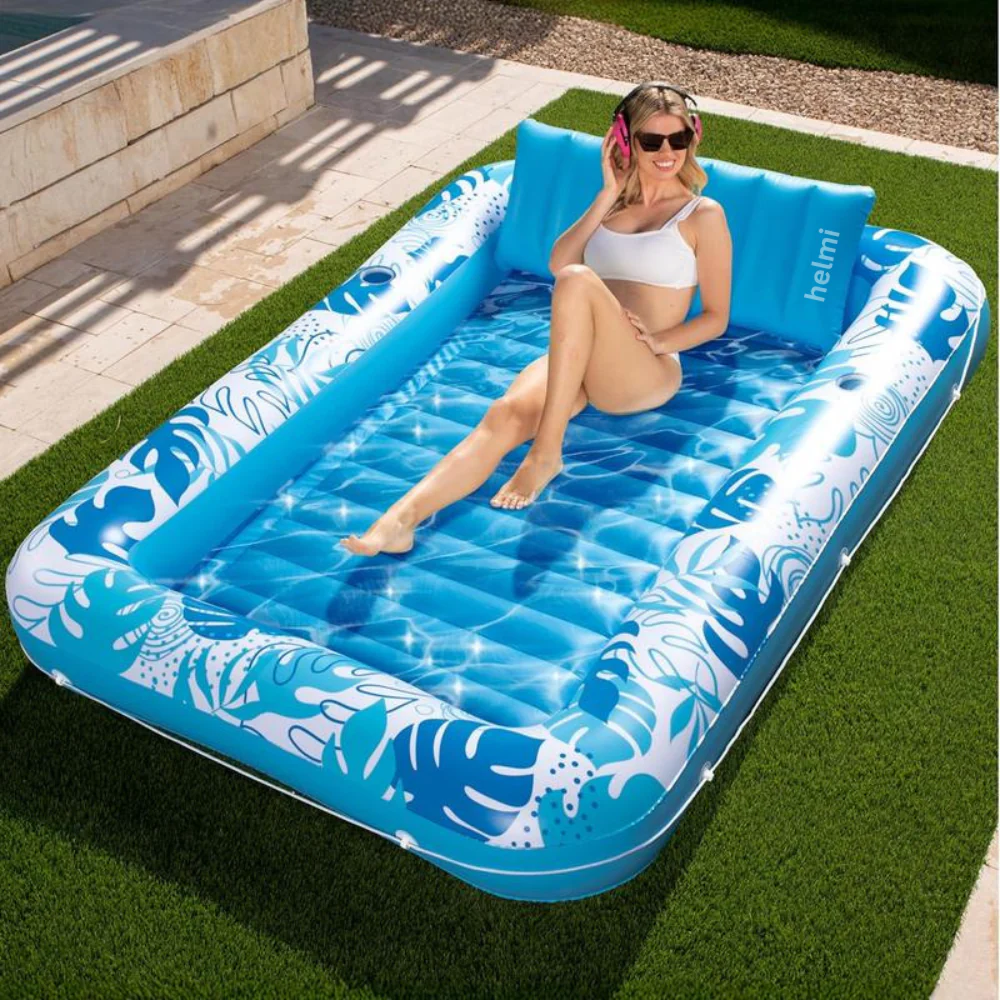 The VIRAL inflatable tanning pool lounge
